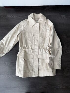 NWT. Everlane Cream Utility Jacket with Drawstring Waist